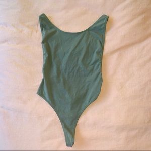 American Apparel olive green backless bodysuit